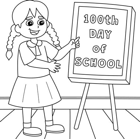 100º Dia De Desenhos Para Colorir De Alunas Do 100º Dia Da Escola