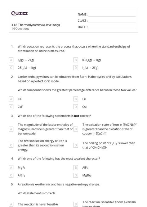 50 Equilibrium Constant And Reaction Quotient Worksheets For 9th Year