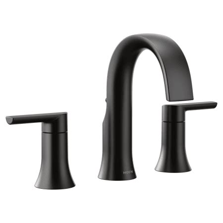 As the #1 faucet brand in north america, moen offers a diverse selection of thoughtfully designed kitchen and bath faucets, showerheads, accessories, bath safety products, garbage disposals and kitchen sinks for residential and commercial applications each delivering the best possible combination of meaningful innovation, useful features, and lasting value. Moen TS6925BL Matte Black Doux 1.2 GPM Widespread Bathroom ...