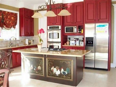 Pin By Julie Lane On Cabinets Country Kitchen Red Country Kitchens