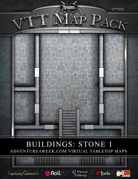 Vtt Map Pack Buildings Stone 1 Aaw Games Vtt Map Packs