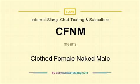 CFNM Clothed Female Naked Male In Internet Slang Chat Texting Subculture By