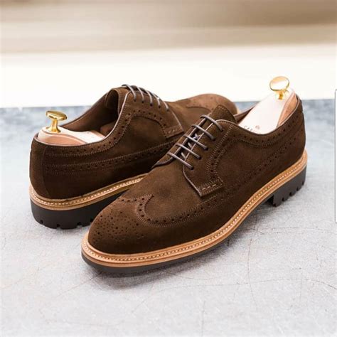 Handmade Mens Best Suede Leather Wingtip Formal Shoes Custom Made
