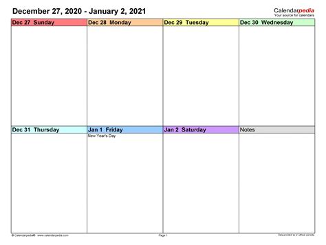 How To 2021 Seven Day Calendar Get Your Calendar Printable