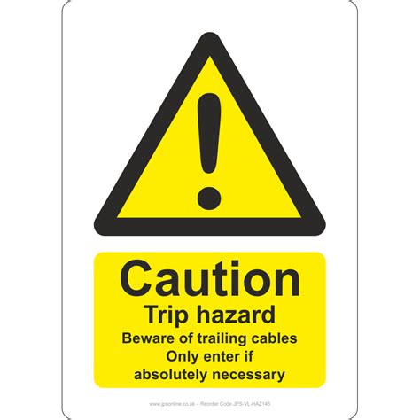 Caution Trip Hazard Sign Jps Online