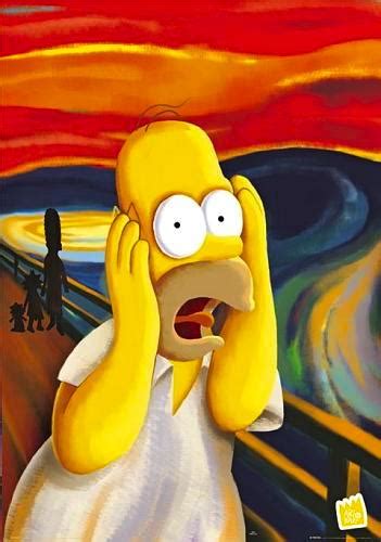 The Scream By Edvard Munch Homer Simpson Version