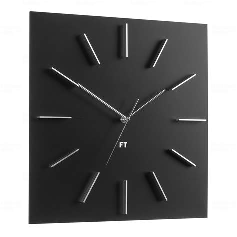 Wall Clock Future Time Ft1010bk Square Black 40cm Future Timeeu