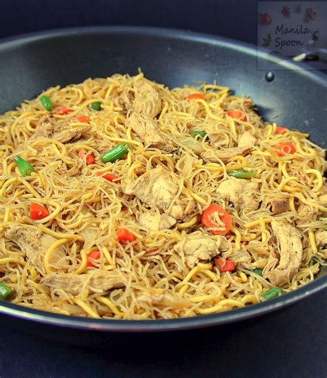 Pancit Pansit Philippine Noodle Dish Manila Spoon