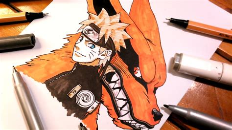 Cómo Dibujar Naruto Y Kurama Youtube
