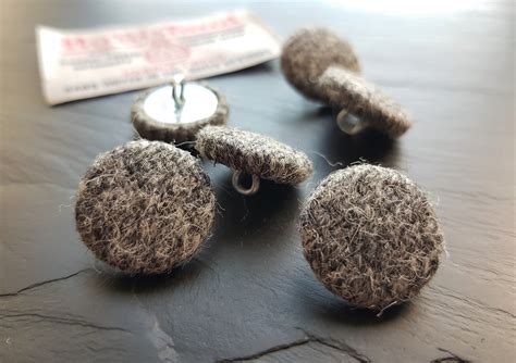 Grey Harris Tweed Hand Covered Buttons 14mm 19mm 23mm 25mm Etsy Uk
