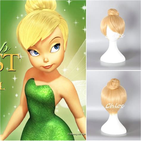 High Quality Tinker Bell Princess Tinker Bell Cosplay Wig Blonde Bun