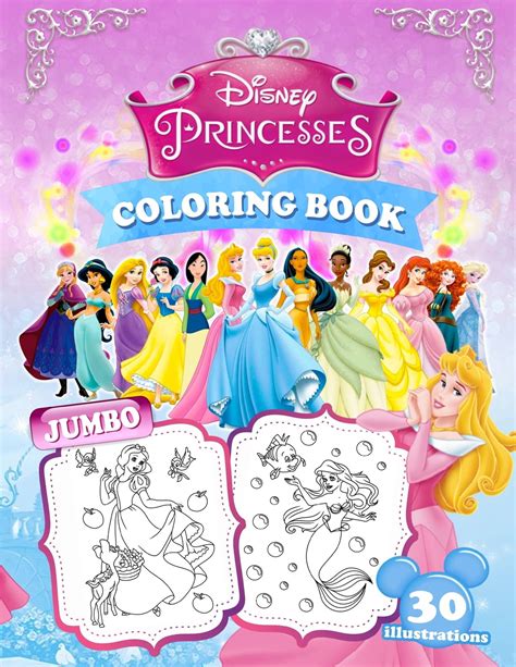 Princesses Coloring Book Jumbo Princess Coloring Book For Kids Ages 3