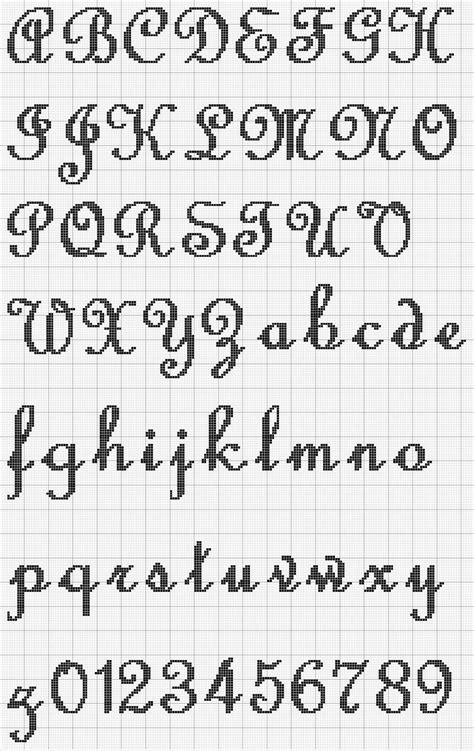 Cursive Cross Stitch Alphabet Generator November Free Fonts