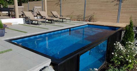 Shipping container pools can have a wide range of pricing according to what you are looking for, but in general, they cost between $28,000 and $50 inside the container is a durable vinyl liner, thicker than that of an above ground pool liner. Shipping Container Pools: Pros and Cons - Big Box Containers