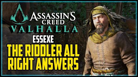 The Riddler Mystery Essexe Assassin S Creed Valhalla All Answers Youtube