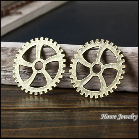 Wholesale 17 Pcs Vintage Charms Steampunk Gear Pendant Antique Bronze