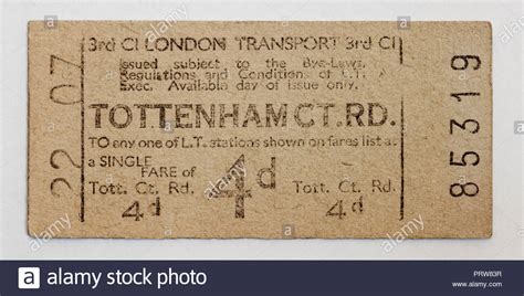 Vintage Tube Ticket London Hi Res Stock Photography And Images Alamy