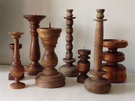Wooden Candlesticks Look Fab But Have To Watch As Can Catch Alight