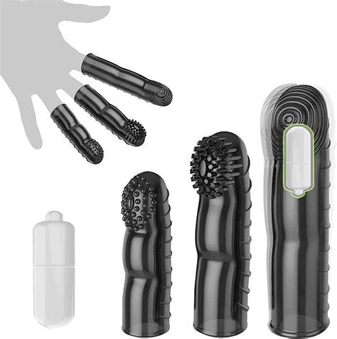 3 Piece Finger Cases Set 2 Sex Finger Ticklers With 1 Finger Vibrator G Spot A Point Silicone