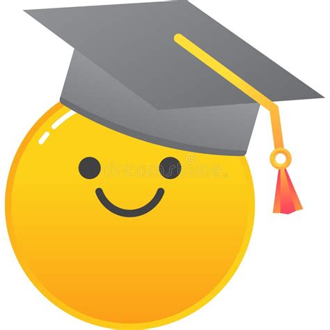 Emoji Graduate College Sunglasses Cartoon Emoticon Stock Vector