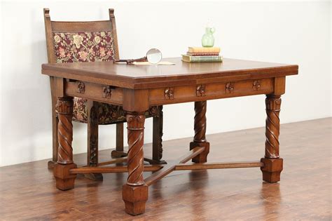 There's a lot of stuff out there on the net. SOLD - Dutch Oak Carved Antique Desk, Library or Dining ...