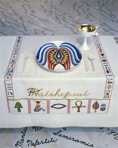 Casual dinner with color, pattern and crazy cool texture. Selected work « Judy Chicago