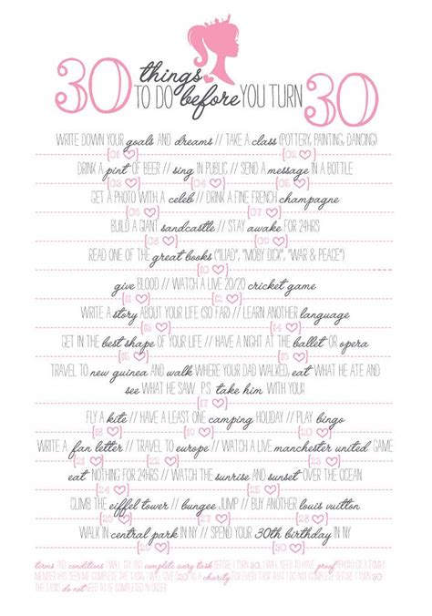Use the good dishes and cutlery. birthday poster | Birthday ideas for her, 30 things to do ...