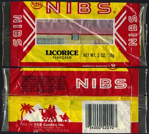Yands Candies Inc Nibs Licorice Candy Package 1970s Flickr