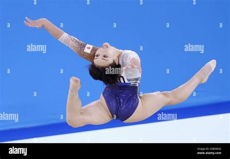 Japanese Gymnast Mai Murakami Performs In The Womens Floor Exercise