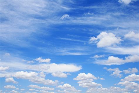 Blue Sky Filled With Loose Clouds Free Stock Photo Public Domain Pictures