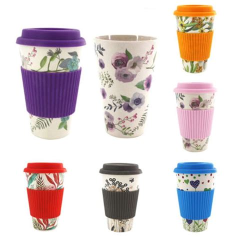 New Travel Reusable Bamboo Fibre Coffee Cup Eco Friendly Coffee Mugs
