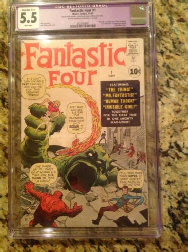 Fantastic Four 1 Cgc 55 Fine Marvel 1961 Origin