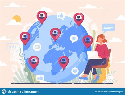 Social Network Concept Stock Vector Illustration Of People 259381318