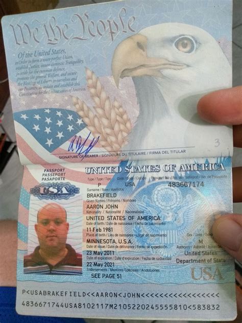 Паспорт гражданина сша образец фото