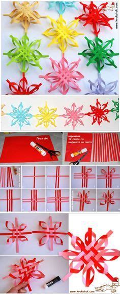 Wonderful Diy Colorful Woven Star Snowflake More Winter Crafts
