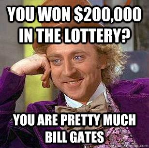 If there is going to be any change in the exchange rate of ₩ to rm, recalculation. You won $200,000 in the lottery? You are pretty much Bill ...