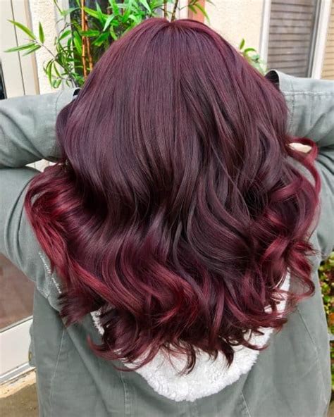 Dark Red Violet Brown Hair Color