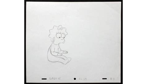 The Simpsons Disegno Originale Di Maggie Simpson Charitystars