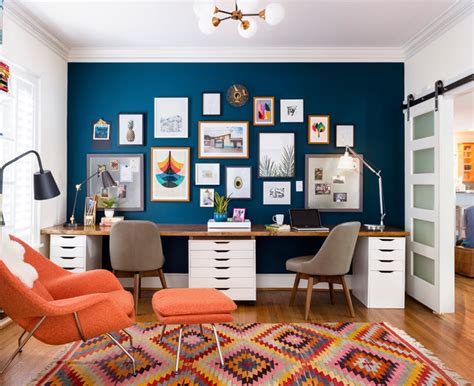 Modern Eclectic Office Eclectic Home Office Atlanta