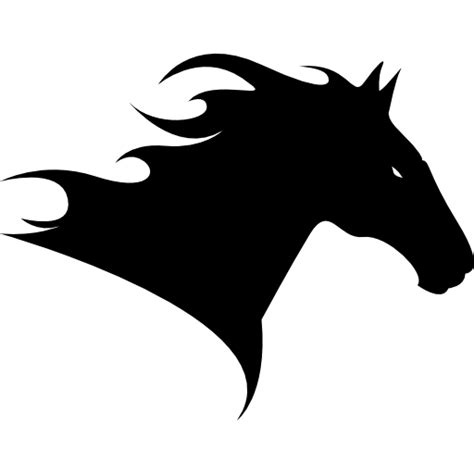 Horse Head Side View To The Right Silhouette Free Icon Horse Silhouette