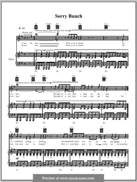 Sorry Bunch The Dresden Dolls By A Palmer Sheet Music On Musicaneo