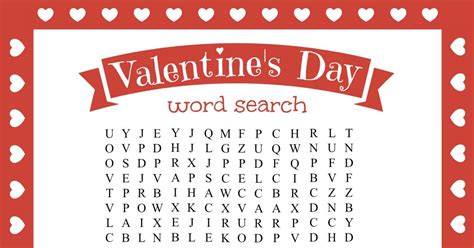 Print This Free Valentines Day Word Search For Your Kids The Free