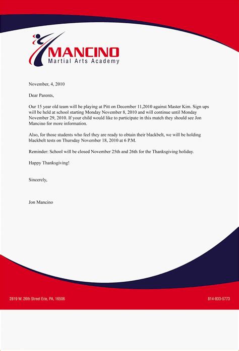 Business Letterhead Template Word Business Letter Template Business