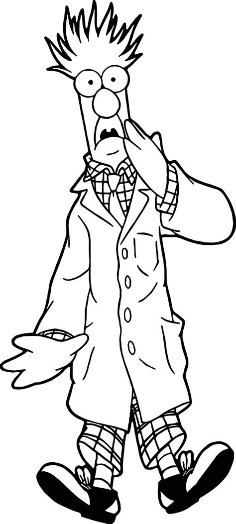 Cool The Muppets Beaker Coloring Pages Coloring Pages Color Drawings