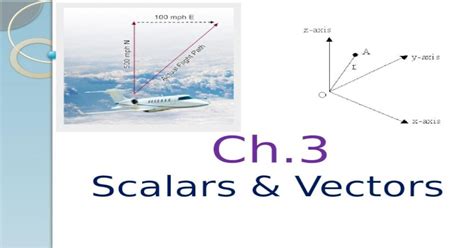 Ch3 Scalars And Vectors Scalar Eg Vector Eg Vector Notationusing