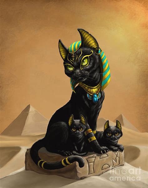 Bastet Egyptian Goddess By Stanley Morrison Egyptian Goddess Art
