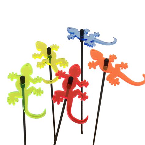 Small Garden Décor Ornaments Set Of 5 Gecko Suncatcher
