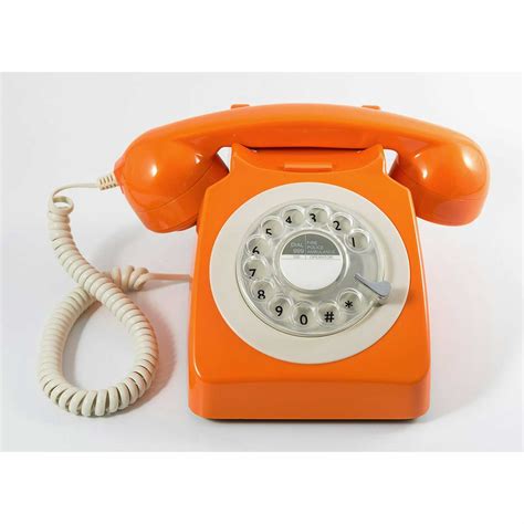 Gpo 746 Retro Telefon Med Snurrskiva Orange Retro Telefoner