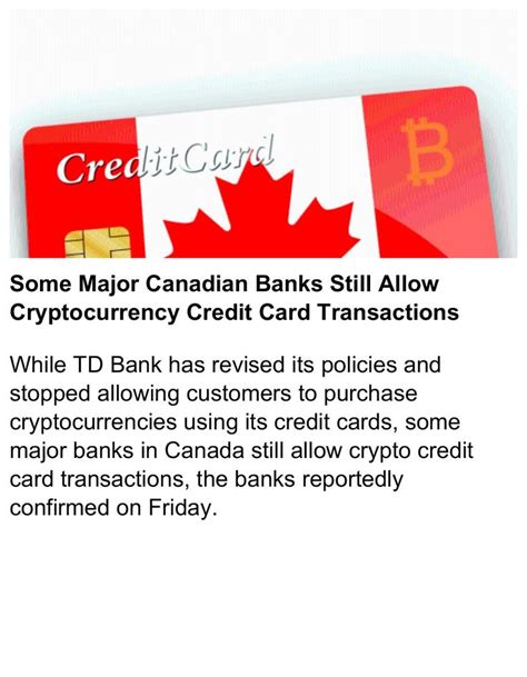 Do cryptocurrency debit cards affect credit scores? Some Major Canadian Banks Still Allow Cryptocurrency ...