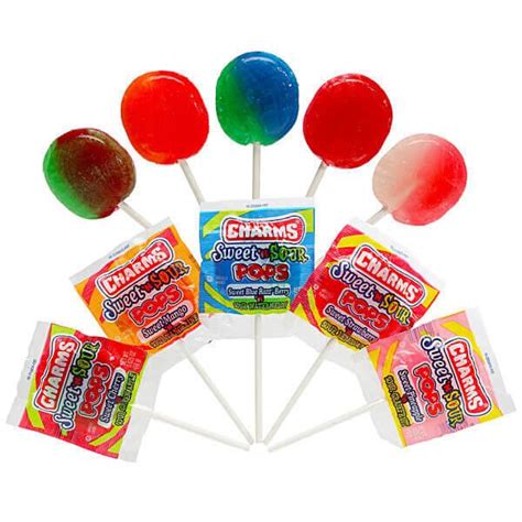 Charms Sweet And Sour Pops 48 Piece Box Candy Warehouse